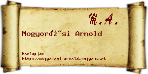 Mogyorósi Arnold névjegykártya