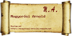 Mogyorósi Arnold névjegykártya
