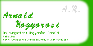 arnold mogyorosi business card