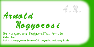 arnold mogyorosi business card